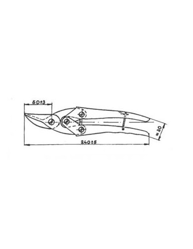 Nožnice na plech prevodové pravé ROSTEX rozmery