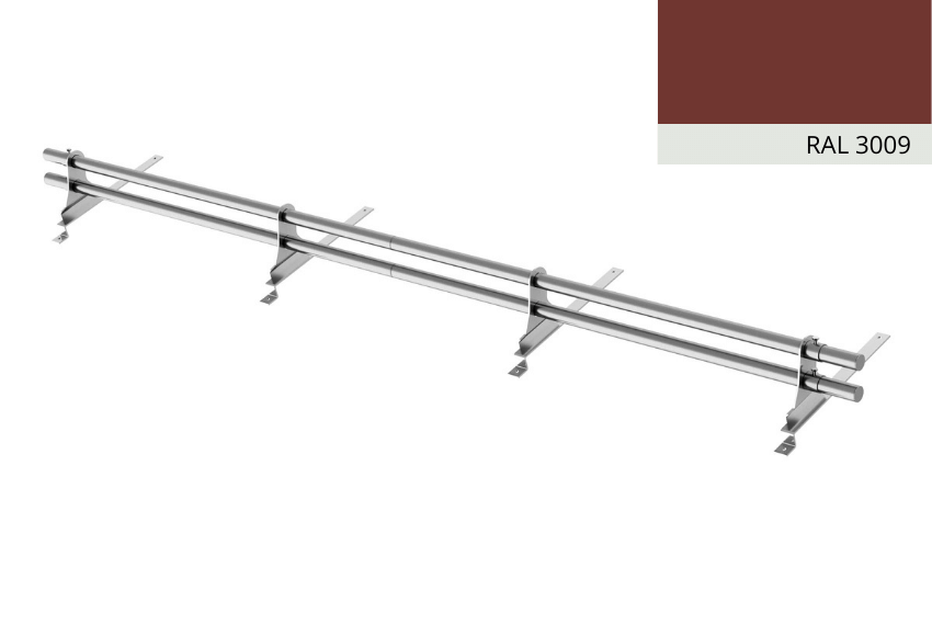 Snehový set na škridloplechy LAMINKA 350X20 oceľ 240 cm červený RAL 3009