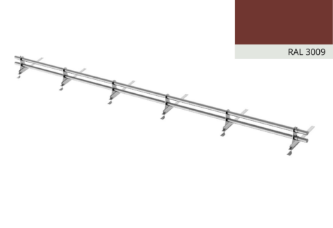 Snehový set na škridloplechy LAMINKA 350X20 oceľ 360 cm červená RAL 3009