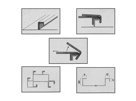 Zatvárač stojatých falcov STUBAI 220 mm